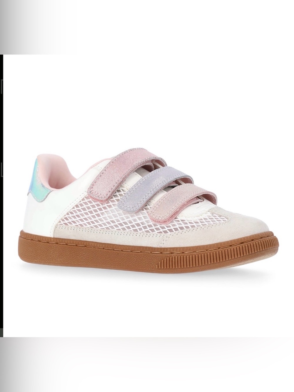 Madden NYC Girls Triple Strap Mesh Sneakers